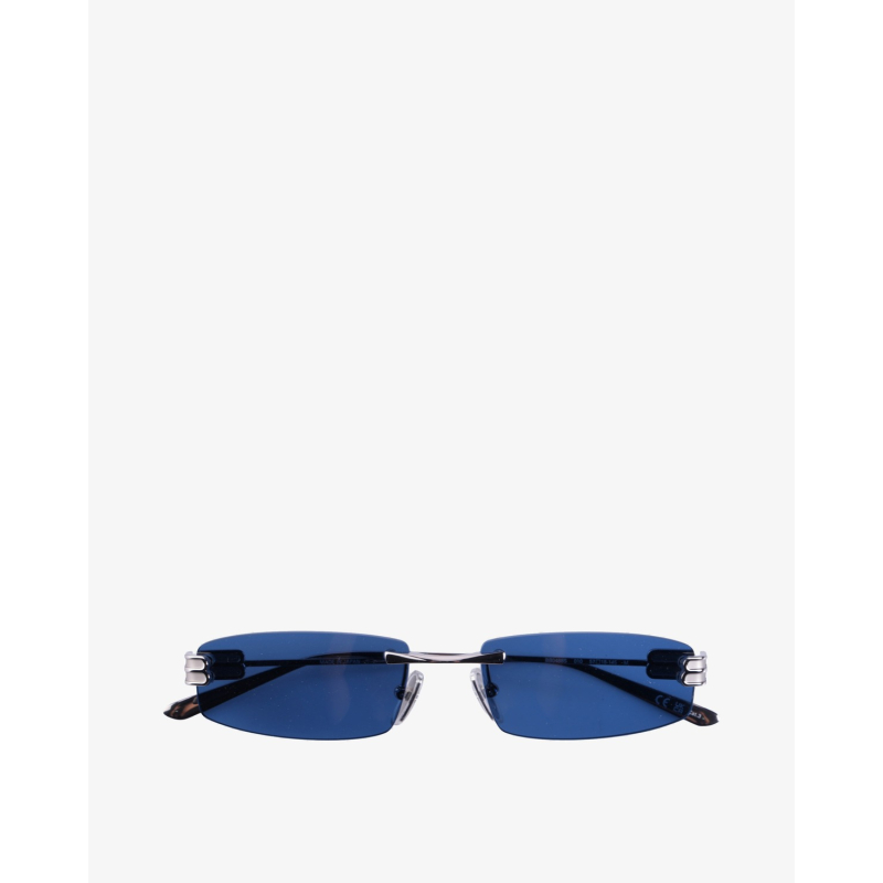 BALENCIAGA Naočare 858888T00051564 SUNGLASSES GOSSIP RECTANGLE S RUTHENIUM BLUE/PL26
