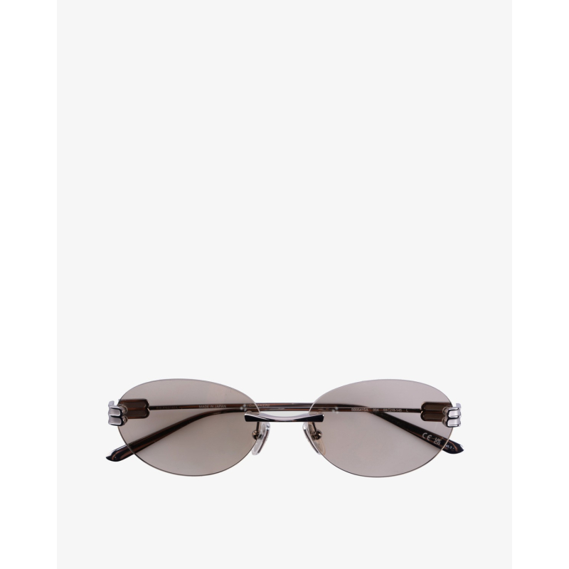 BALENCIAGA Naočare 871109T00052029 SUNGLASSES GOSSIP OVAL RUTHENIUM BROWN/PL26