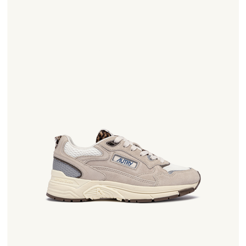 AUTRY INTERNATIONAL SRL Patike HYPERWAY LOW WOM WA01 SUEDE/MESH/PONY SAND/MARSHMALLOW/LEOPARD/JZ26